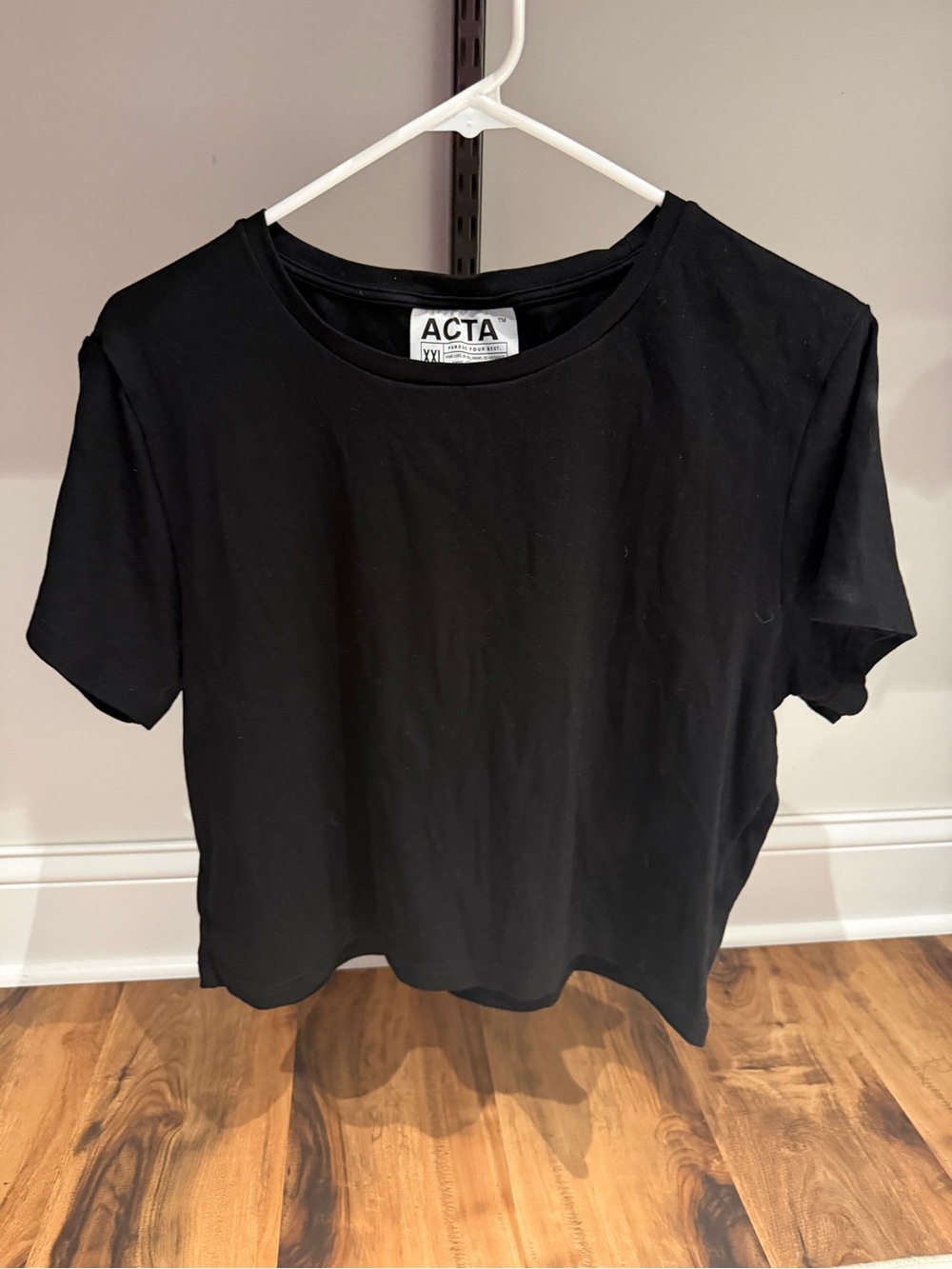 ACTA Black Short Sleeve Crew Tee